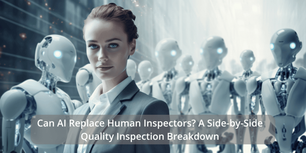 AI-based quality inspection system scanning products on a manufacturing line
